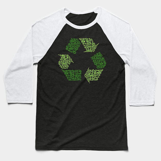 Reduce Reuse Recycle Baseball T-Shirt by WMKDesign